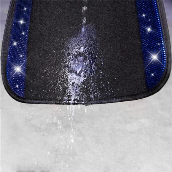 Bling Rhinestones Diamond Universal Waterproof Car Floor Mat,Crystal Sparkling - Picture 6 of 6